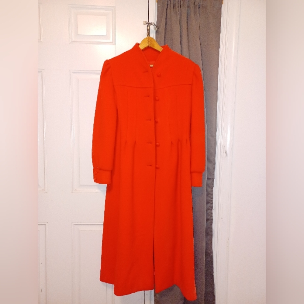 Red wool coat
